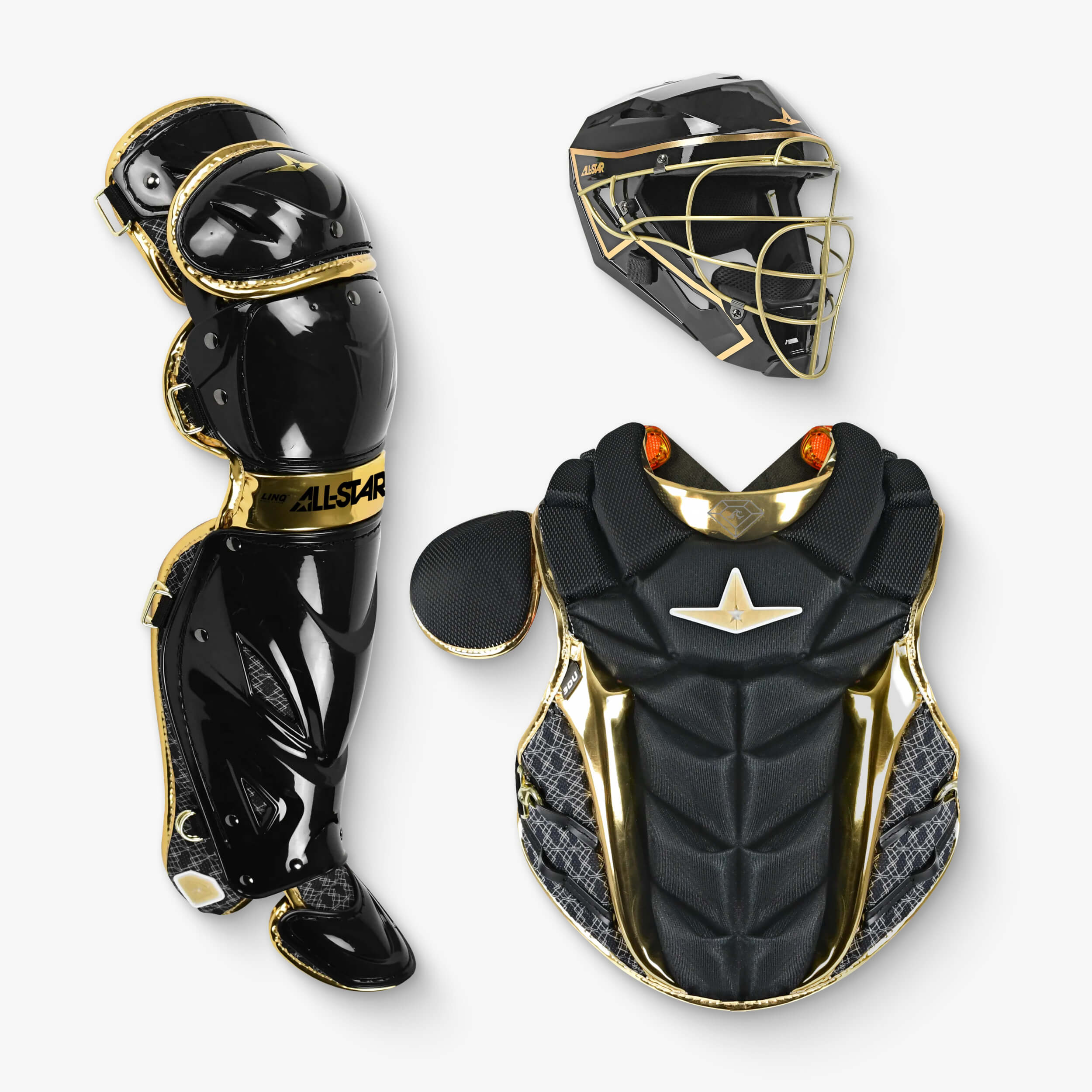 All-Star PHX™ Gold Diamond Collection Paige Halstead Youth Fastpitch Catcher's Gear Set