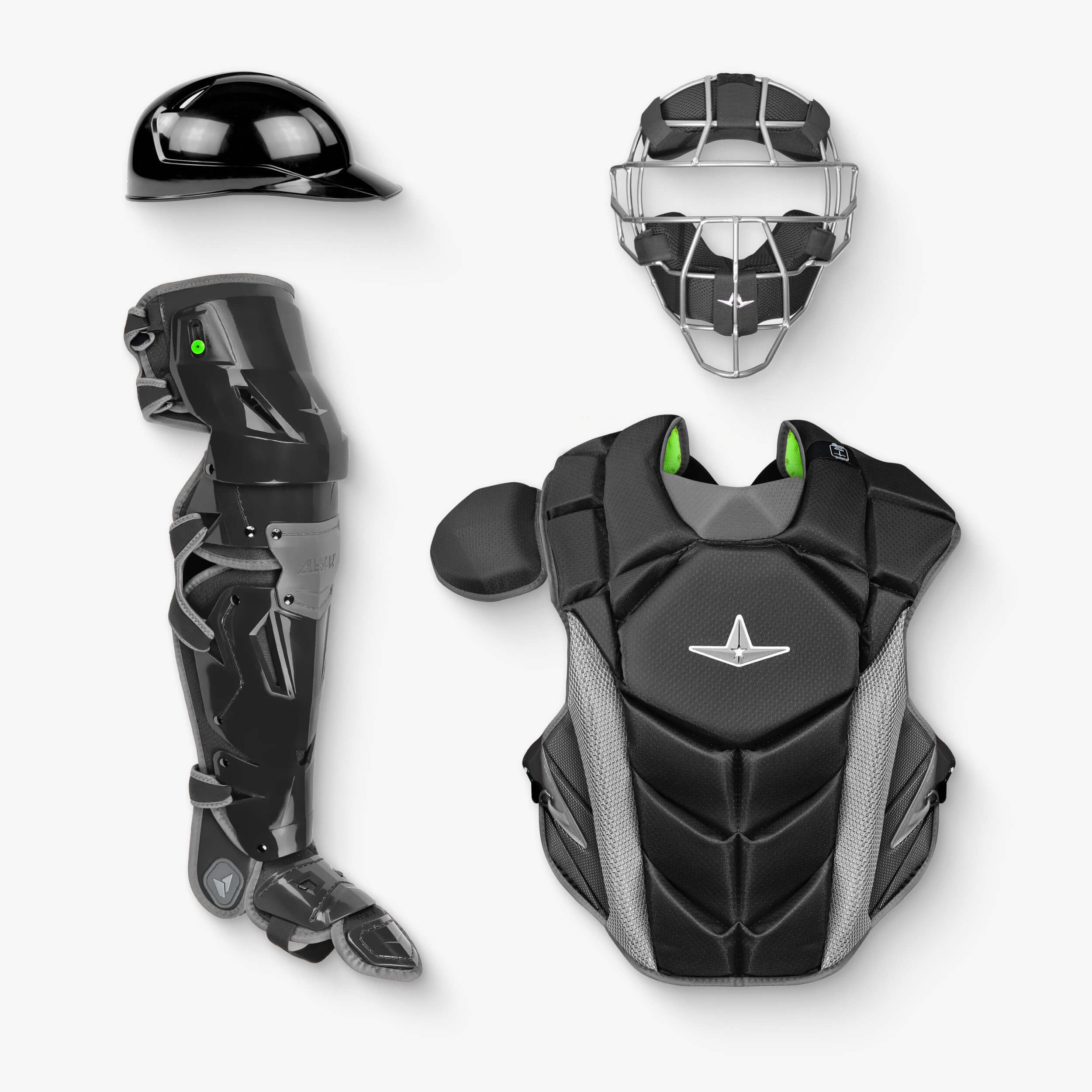 All-Star MVP-PRO™ Series Traditional Mask Adult Baseball Catcher's Gear Set