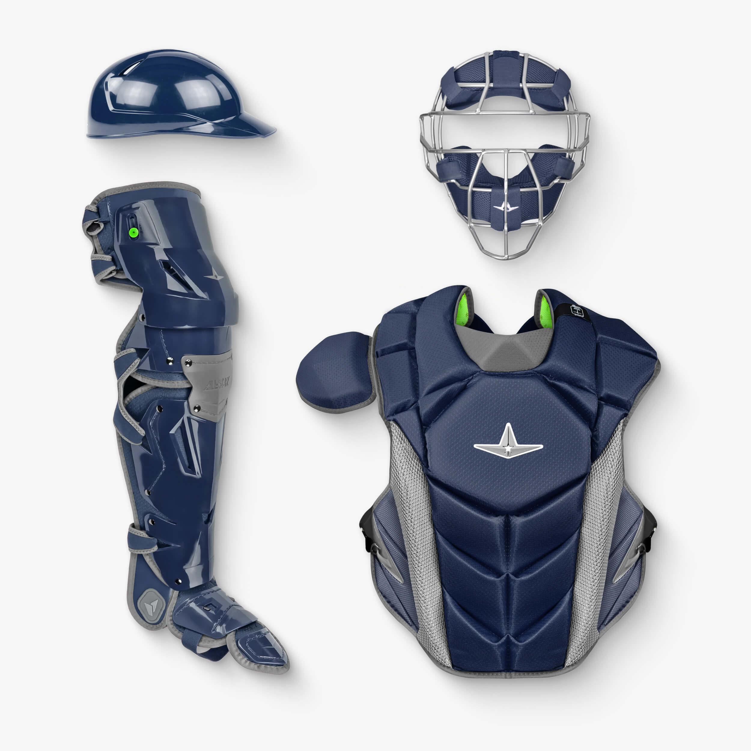 All-Star MVP-PRO™ Series Traditional Mask Adult Baseball Catcher's Gear Set