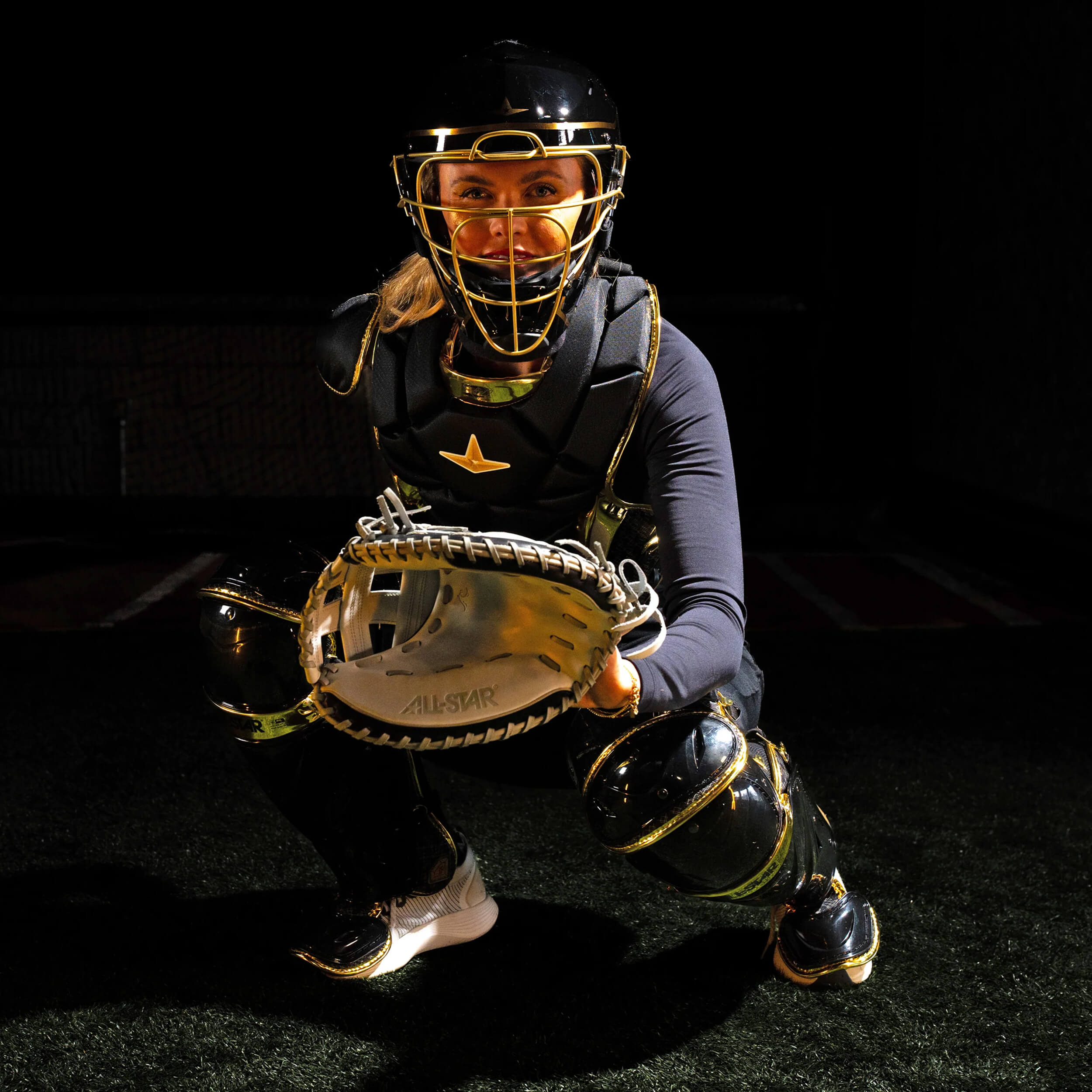 All-Star PHX™ Gold Diamond Collection Paige Halstead Intermediate Fastpitch Catcher's Gear Set