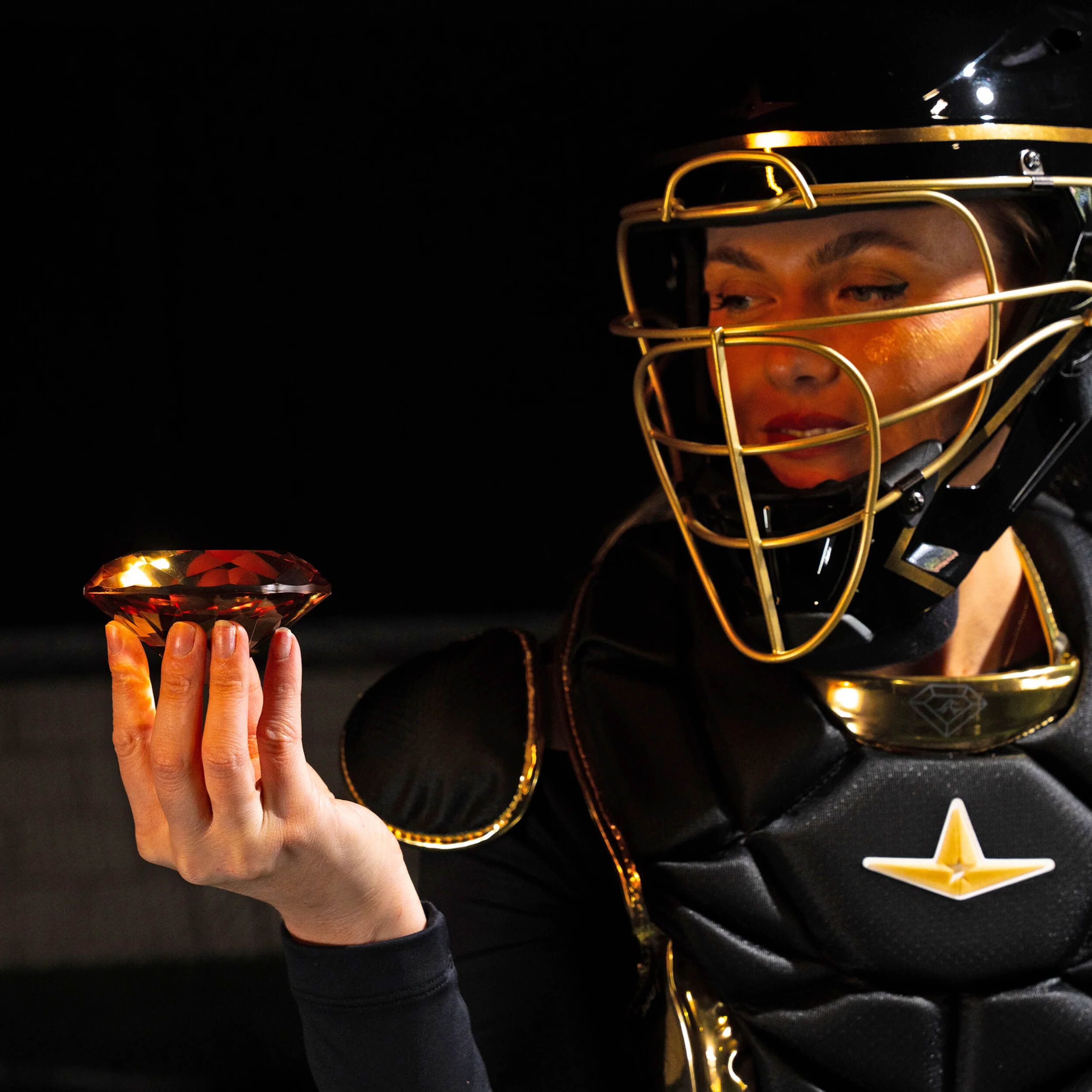 All-Star PHX™ Gold Diamond Collection Paige Halstead Intermediate Fastpitch Catcher's Gear Set
