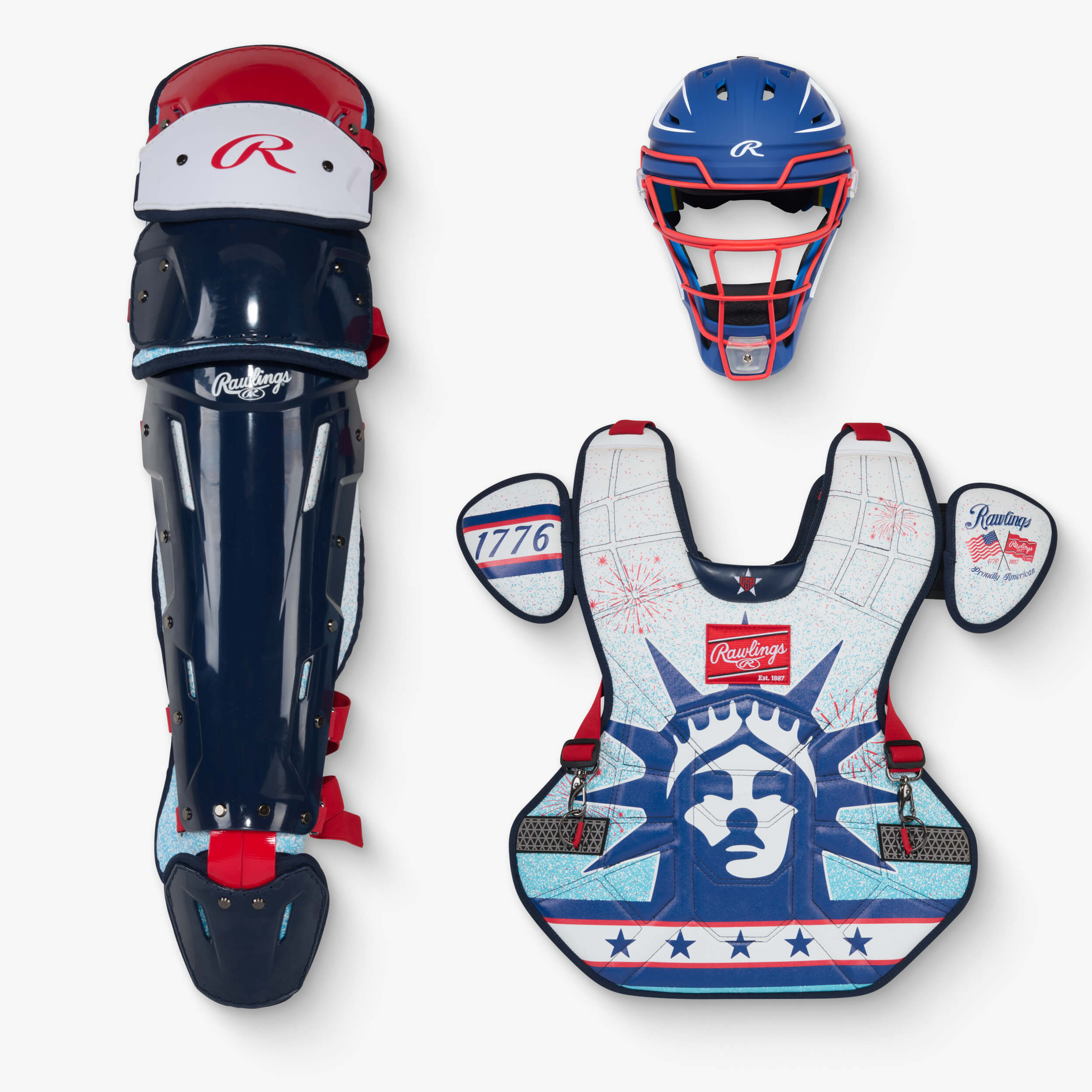 Rawlings Mach Pro Series Americana Catcher's Gear Set