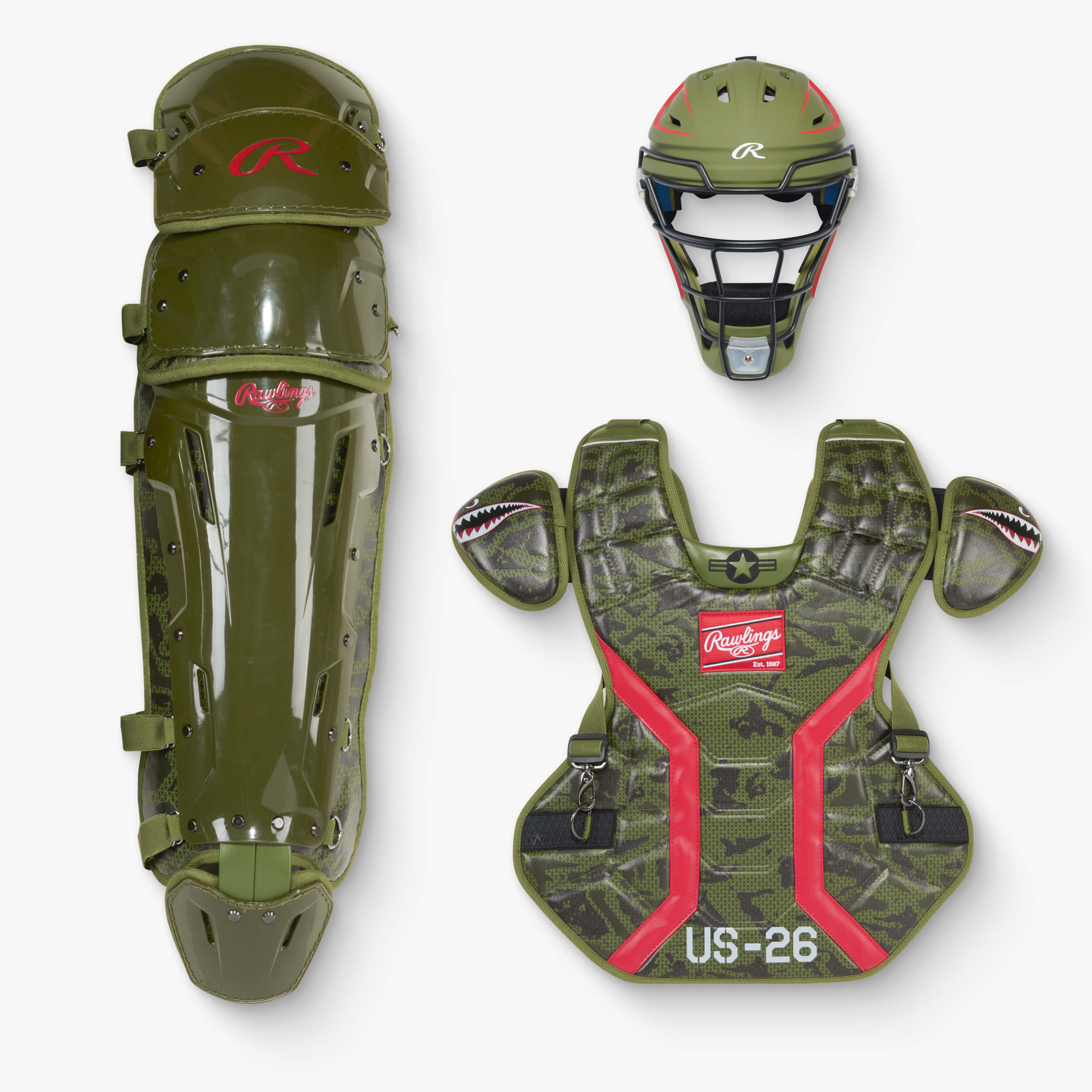 Rawlings Mach Pro Armed Forces Catcher's Gear Set